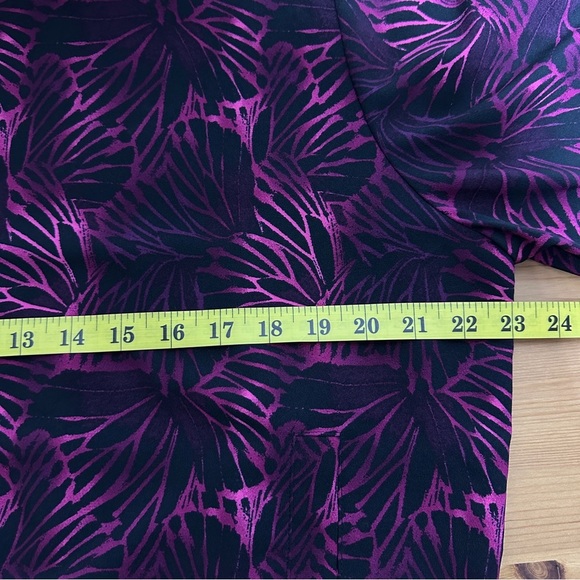 Melanie Lyne Black & Fuchsia Floral Bomber Jacket | Size 14 | Lightweight Zip-Up - Picture 10 of 10